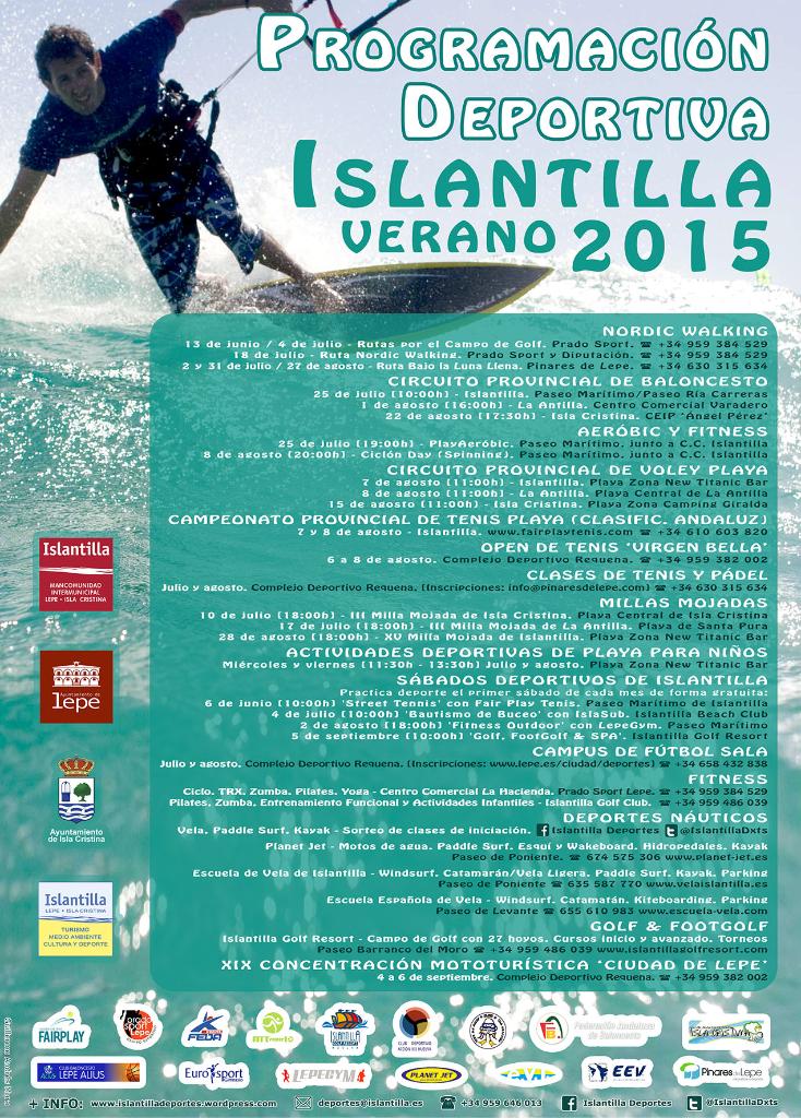 Programación Deportiva Islantilla. Verano 2015