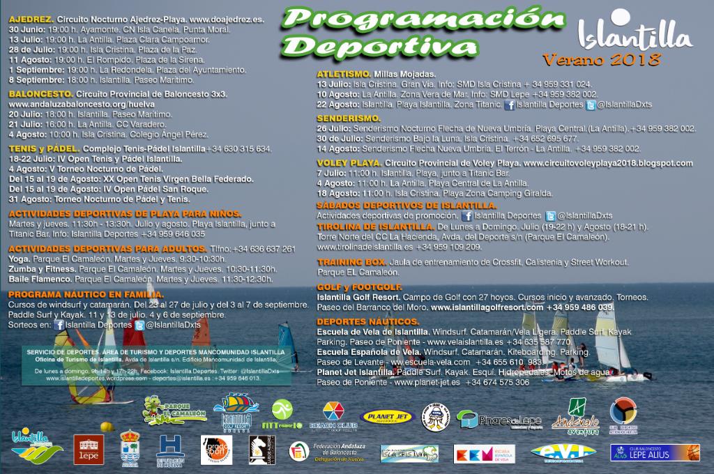 cartel programacion deportiva verano 2018
