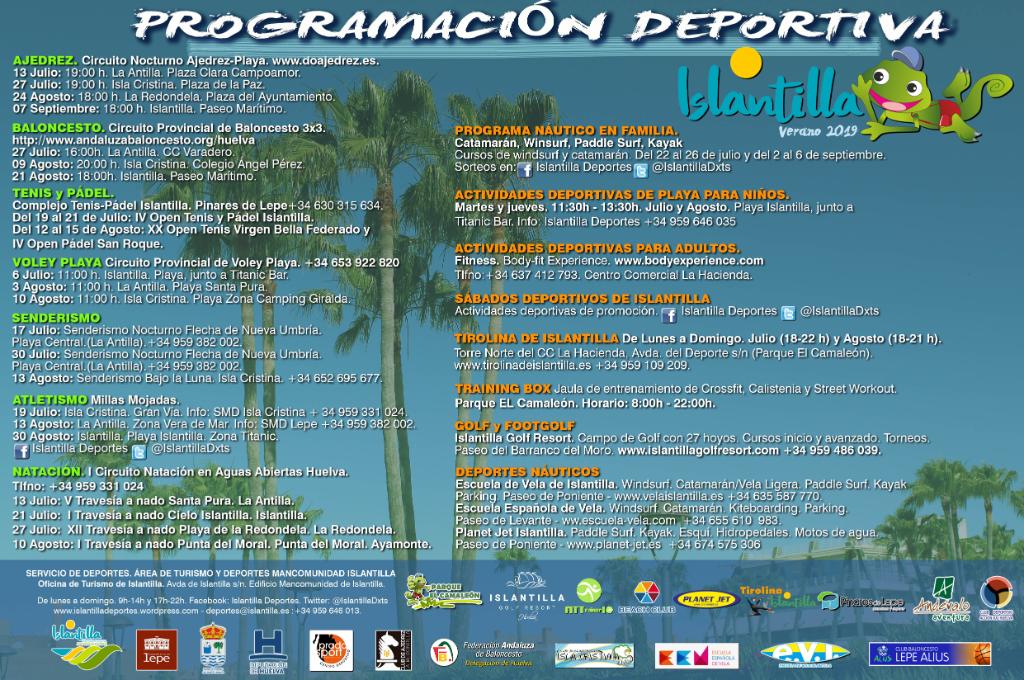 Programación Deportiva Islantilla Verano 2019