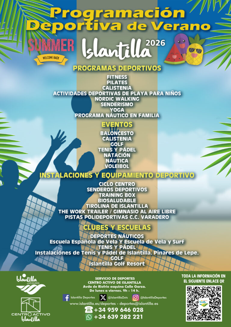 PROGRAMACIÓN DEPORTIVA DE VERANO ISLANTILLA 2026