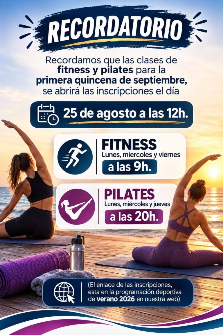 FITNESS Y PILATES PARA SEPTIEMBRE.