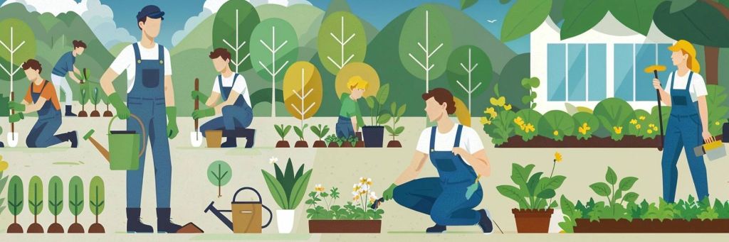 instalación y mantenimiento de jardines y zonas verdes