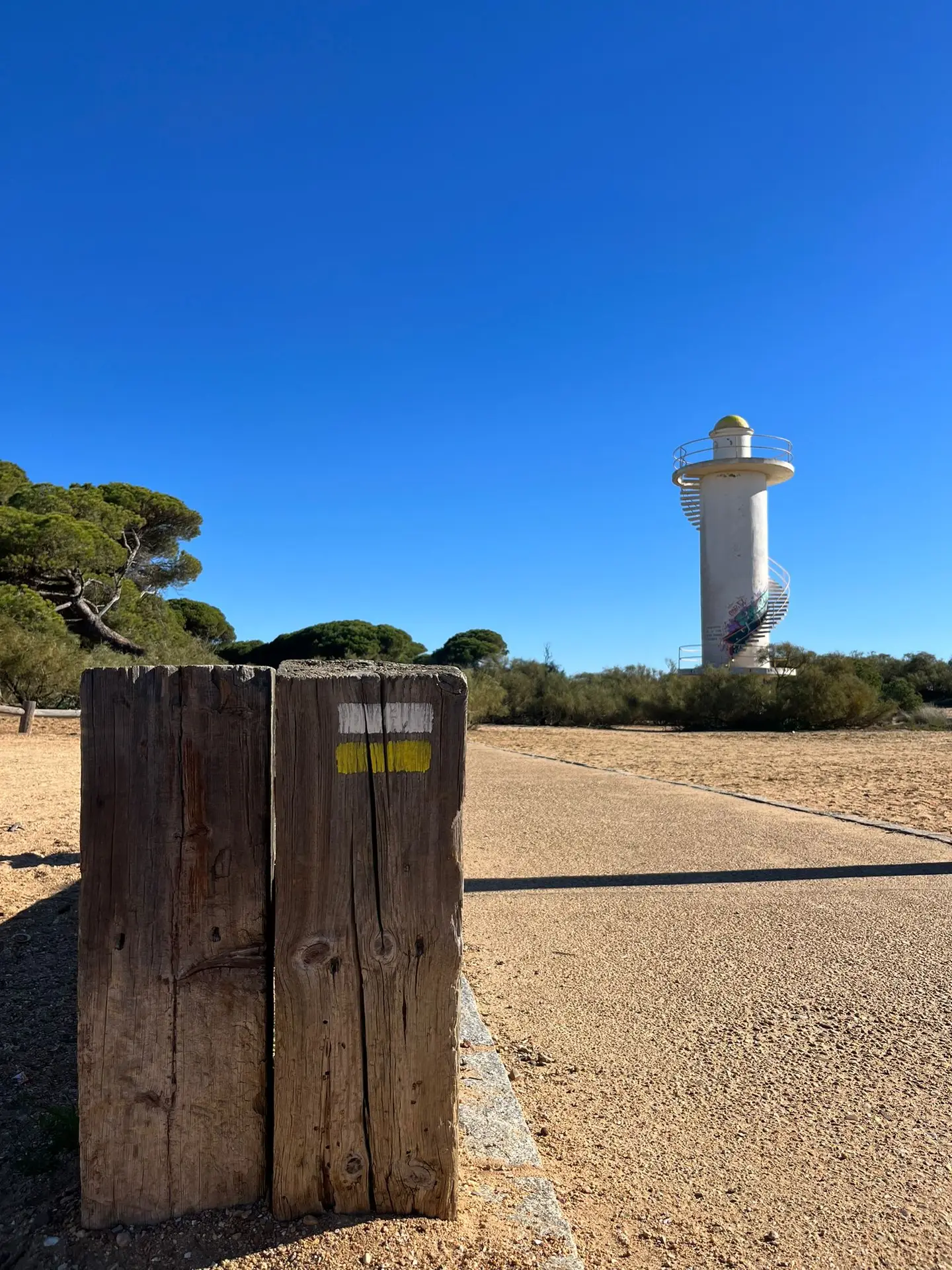 Punto del Sendero Azul Ruta del Camaleón en Isla Cristina.
