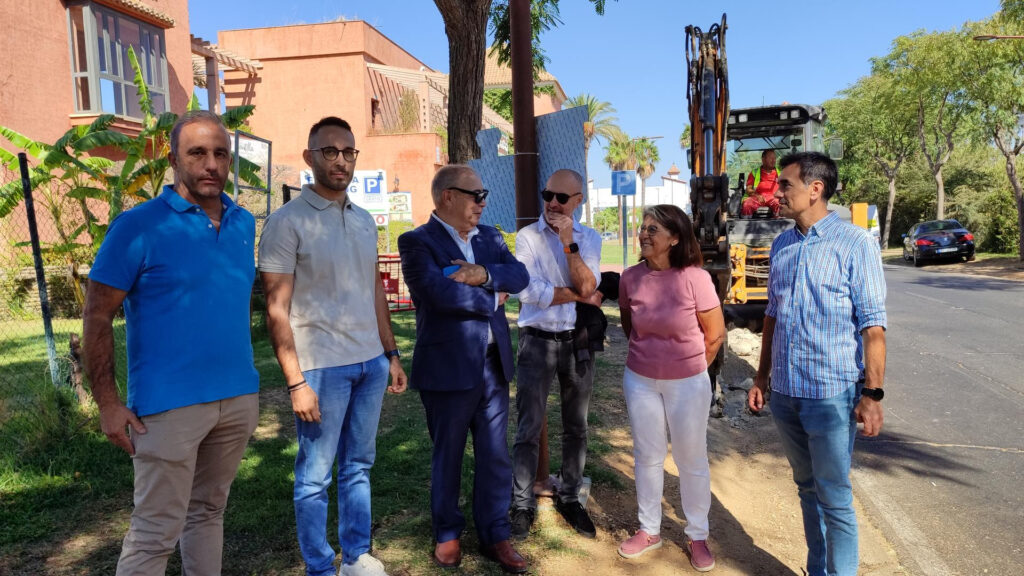 Pstd comunicado visita al inicio de las obras del acerado accesible del eje norte sur islantilla