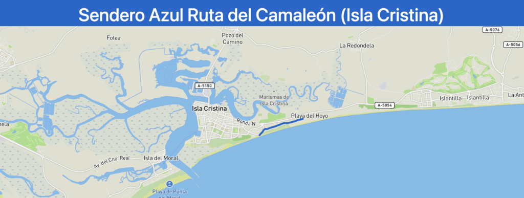 Cerca de islantilla sendero azul ruta del camaleón isla cristina