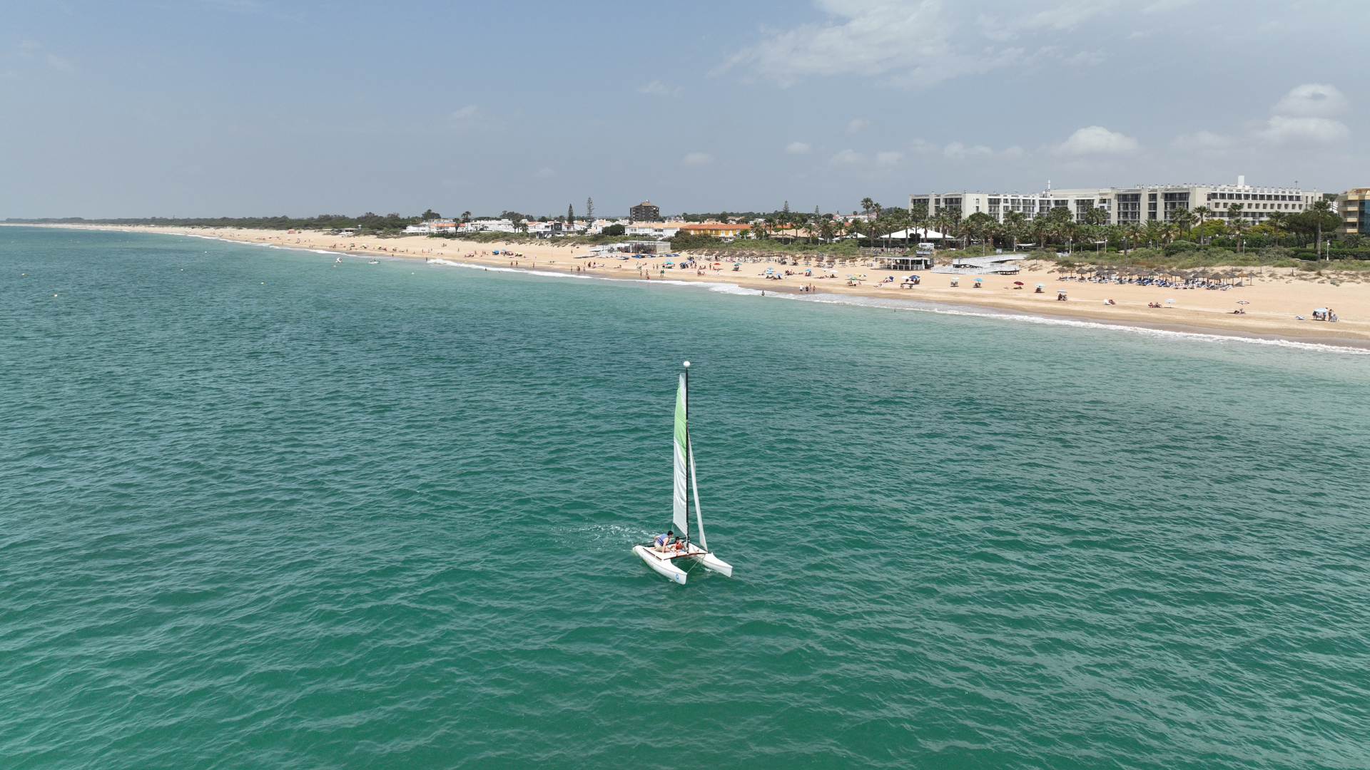Muchas actividades náuticas en Islantilla, Huelva Costa de la Luz