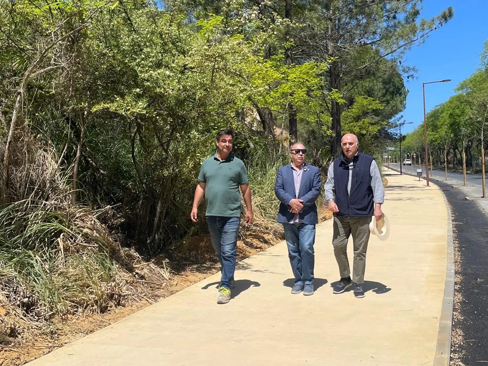 Visita de obras al Acerado Accesible de Islantilla